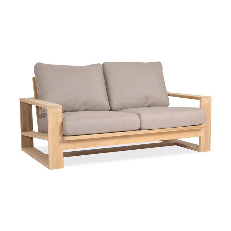 Trent Lounge Sofa 2-Sitzer - 89 x 155 x 71 cm -  Zertifiziertes Premium Teakholz GRADE A