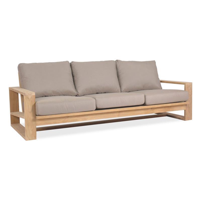 Trent Lounge Sofa 3-Sitzer - 89 x 211 x 71 cm -  Zertifiziertes Premium Teakholz GRADE A