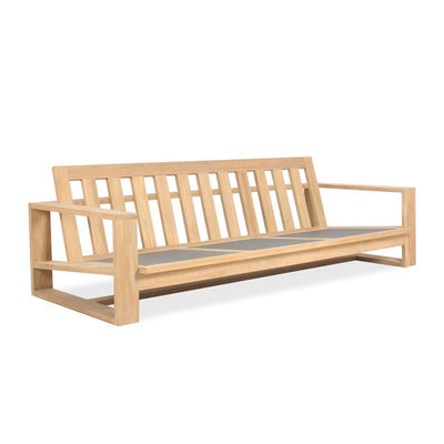 Trent Lounge Sofa 3-Sitzer - 89 x 211 x 71 cm -  Zertifiziertes Premium Teakholz GRADE A