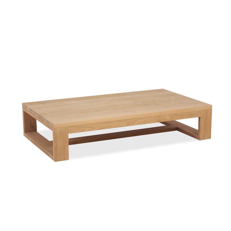 Trent Kaffeetisch - 122 x 71 x 26 cm -  Zertifiziertes Premium Teakholz GRADE A