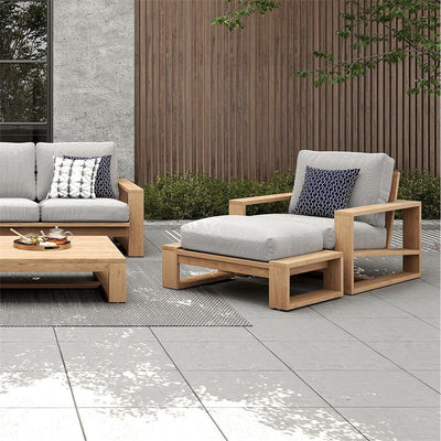 Tabouret / Ottoman Trent - 89 x 60 x 40,5 cm - Teck certifié GRADE A