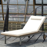 Ensemble de chaises longues Moselle composé d'une chaise longue Moselle et d'un coussin de chaise longue en tissu Sunproof