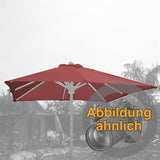 Parasol Ocean Deluxe 350x350 cm Sunproof Teck avec ferrures en acier inoxydable et poulie 3 voies