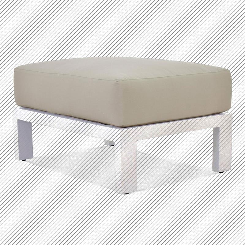 Coussin pour pouf/tabouret Vento, résistant au soleil, 80 x 60 x 13 cm